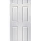 JELDWEN Twin/Double Molded Colonist 6'8 X 1-3/8 Cove And Bead Sticking 6 Panel Grained Surface Hollow/Solid Interior Prehung Door