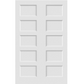 JELDWEN Twin/Double Molded Conmore 6'8 X 1-3/8 Stepped Sticking 5 Flat Panel Smooth Surface Hollow/Solid Interior Prehung Door