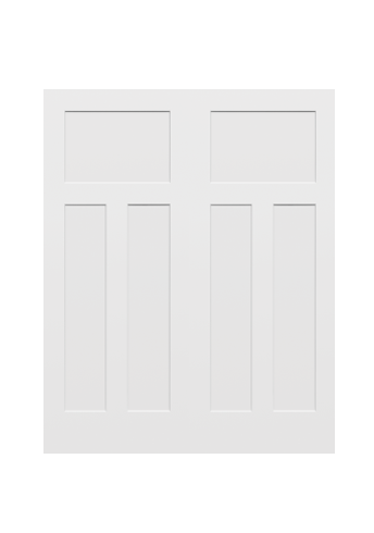 JELDWEN TWIN/DOUBLE MOLDED CRAFTSMAN 6'8 X 1-3/8 CRAFTSMAN STICKING 3 FLAT PANEL SMOOTH SURFACE HOLLOW/SOLID INTERIOR PREHUNG DOOR