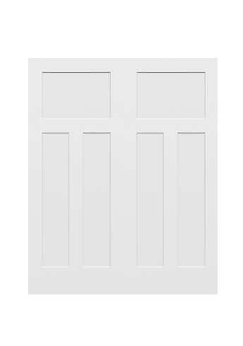 JELDWEN Twin/Double Molded Craftsman 6'8 X 1-3/8 Craftsman Sticking 3 Flat Panel Smooth Surface Hollow/Solid Interior Prehung Door