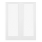 TWIN/DOUBLE 1 LITE CLEAR/FROSTED 6'8" X 1-3/8 PRIMED PINE SHAKER TEMPERED GLASS INTERIOR FRENCH PREHUNG DOOR