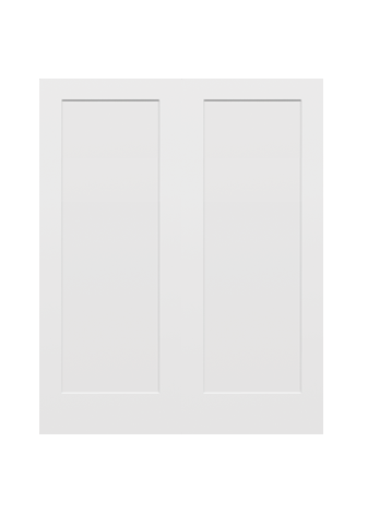 JELDWEN TWIN/DOUBLE MOLDED MADISON 6'8 X 1-3/8 CRAFTSMAN STICKING 1 FLAT PANEL SMOOTH SURFACE HOLLOW/SOLID INTERIOR PREHUNG DOOR