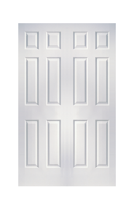 JELDWEN Twin/Double Molded 1 Side Colonist 6 Panel 1 Side Impressions Mirror 1 Panel 6'8 X 1-3/8 Grained Surface Hollow Interior Prehung Door