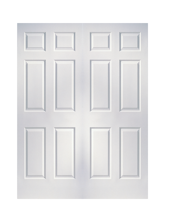 JELDWEN Twin/Double Molded 1 Side Colonist 6 Panel 1 Side Impressions Mirror 1 Panel 6'8 X 1-3/8 Grained Surface Hollow Interior Prehung Door