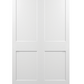 JELDWEN Twin/Double Molded Monroe 6'8 X 1-3/8 Craftsman Sticking 2 Flat Panel Smooth Surface Hollow/Solid Interior Prehung Door