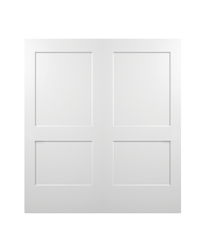 JELDWEN TWIN/DOUBLE MOLDED MONROE 6'8 X 1-3/8 CRAFTSMAN STICKING 2 FLAT PANEL SMOOTH SURFACE HOLLOW/SOLID INTERIOR PREHUNG DOOR
