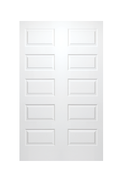 JELDWEN Twin/Double Molded Rockport 6'8 X 1-3/8 Cove And Bead Sticking 5 Panel Smooth Surface Hollow/Solid Interior Prehung Door