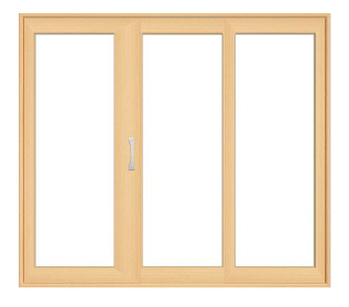 PELLA Lifestyle Series Contemporary 3 Panel OXO 108" X 79.5" Advanced Low-E Insulating Tempered Argon Fill Glass Assembled Sliding/Gliding Patio Door Grilles/Screen Options