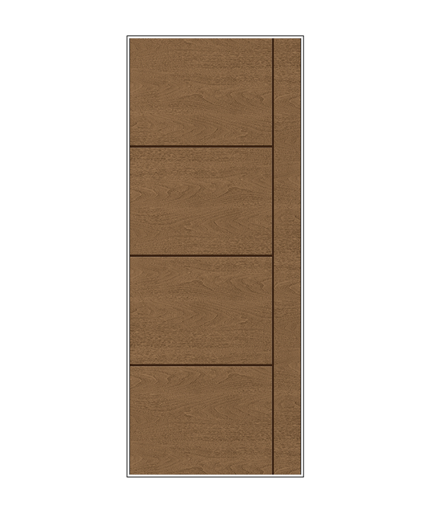 THERMATRU 6'8" Or 8'0" Classic Craft Walnut Flush Exterior Prehung Door CCW904L/CCW904R/CCW8904L/CCW8904R