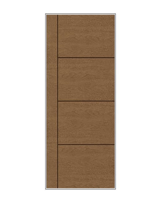 THERMATRU 6'8" Or 8'0" Classic Craft Walnut Flush Exterior Prehung Door CCW904L/CCW904R/CCW8904L/CCW8904R