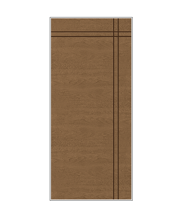 THERMATRU 6'8" Or 8'0" Classic Craft Walnut Flush Exterior Prehung Door CCW900L/CCW900R/CCW8900L/CCW8900R
