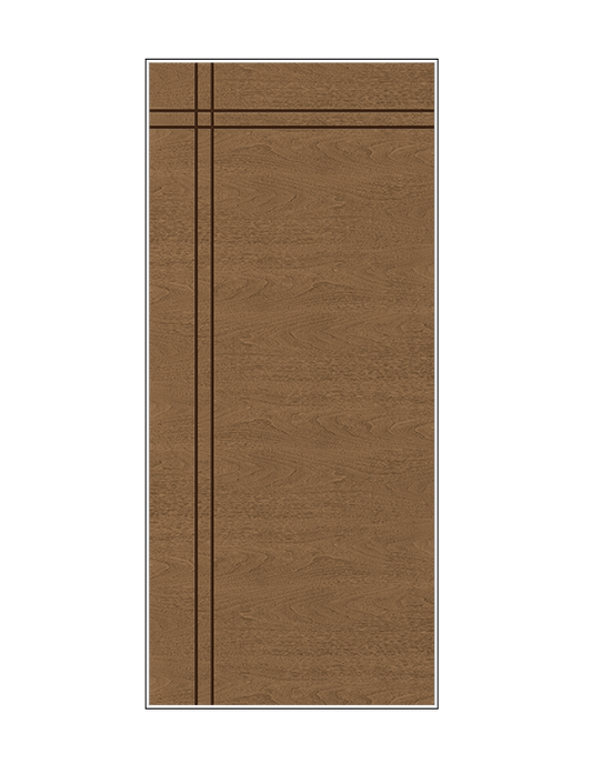 THERMATRU 6'8" Or 8'0" Classic Craft Walnut Flush Exterior Prehung Door CCW900L/CCW900R/CCW8900L/CCW8900R