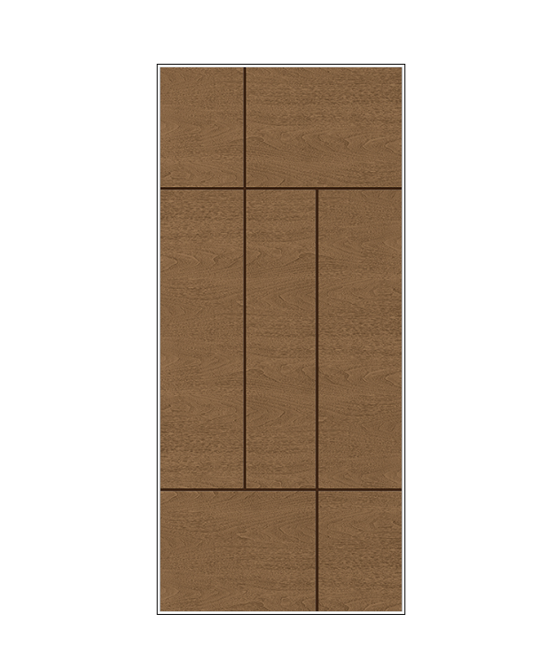 THERMATRU 6'8" Or 8'0" Classic Craft Walnut Flush Exterior Prehung Door CCW906L/CCW906R/CCW8906L/CCW8906R