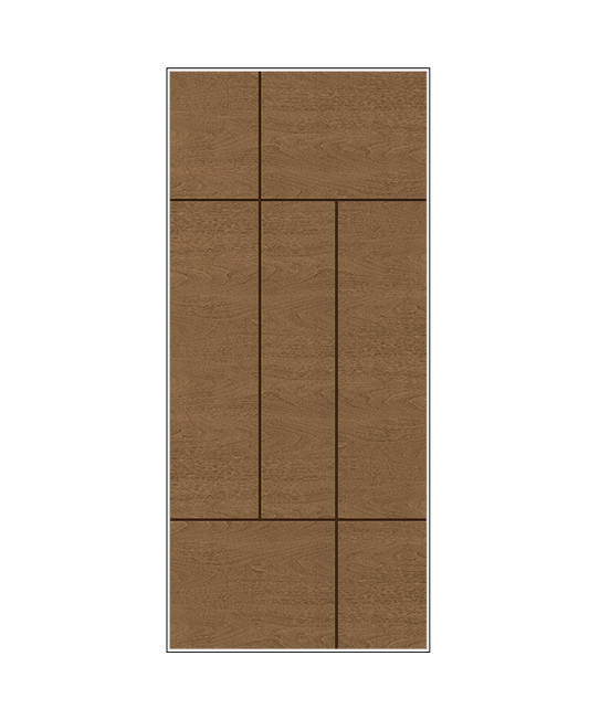 THERMATRU 6'8" Or 8'0" Classic Craft Walnut Flush Exterior Prehung Door CCW906L/CCW906R/CCW8906L/CCW8906R