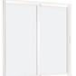 MI V2000 Series 5'0" X 6'8" Vinyl Sliding/Gliding Clear Low-E Argon Tempered Dual Pane Glass 2 Panel Patio Door 910 Colors/Grilles/Screen/Handicapped Sill Options