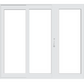 PELLA LIFESTYLE SERIES CONTEMPORARY 3 PANEL OXO 126" X 95.5" ADVANCED LOW-E INSULATING TEMPERED ARGON FILL GLASS ASSEMBLED SLIDING/GLIDING PATIO DOOR GRILLES/SCREEN OPTIONS