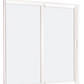 MI V2000 Series 6'0" X 8'0" Vinyl Sliding/Gliding Clear Low-E Argon Tempered Dual Pane Glass 2 Panel Patio Door 910 Colors/Grilles/Screen/Handicapped Sill Options