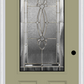 MMI 3/4 Lite 2 Panel 3'0" X 6'8" Fiberglass Smooth Belaire Zinc Decorative Glass Exterior Prehung Door 607