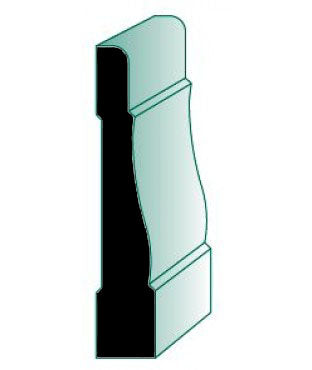 444 (Similar To WM444) 16' Primed Pine Fat Edge Casing Molding