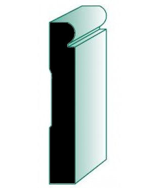 WM753 (Similar To 753) 16' Primed Beaded Base And Casing Molding