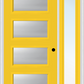 MMI 4 Lite 3'0" X 6'8" Fiberglass Smooth Clear Or Frosted Glass Exterior Prehung Door With 1 Craftsman Full Lite Low-E Sidelight 651H4